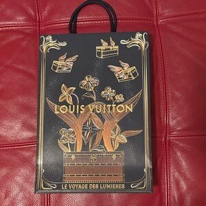 Louis Vuitton Black and Gold Decorative shopping Bag